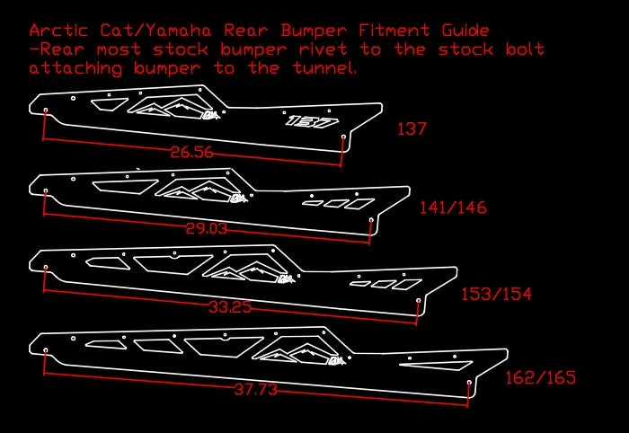 Arctic Cat 137 EXO Rear Bumper